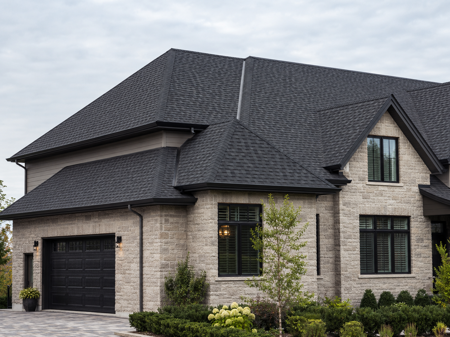 Asphalt shingle roof on an Ontario home with a traditional layered texture