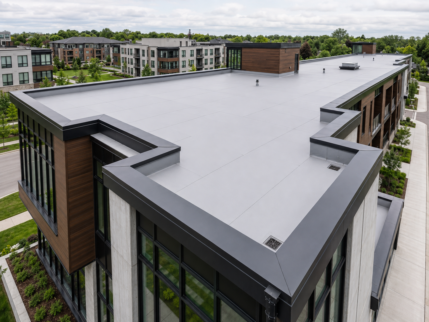 Flat and low-slope membrane roofing system